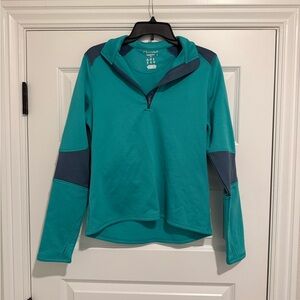 Champion Teal and Navy Quarter-Zip Pullover